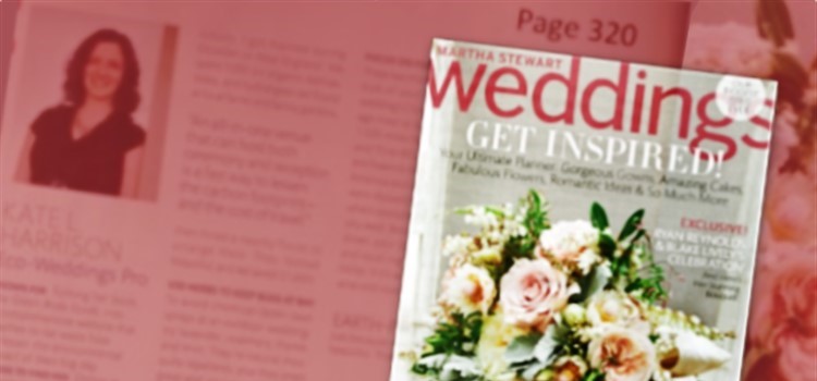 The Green Bride Guide CEO, Kate Harrison, in Martha Stewart Weddings Magazine